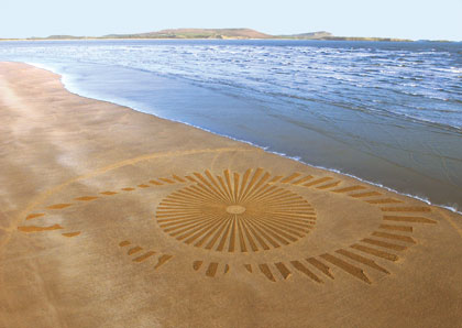 Beach Sand Drawing